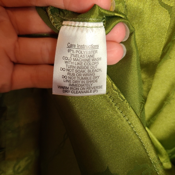 Dangerfield Olive Satin Corset Dress - Picture 10 of 13